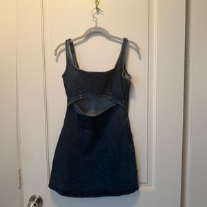 Zara Blue Sleeveless Cutout Mini Dress